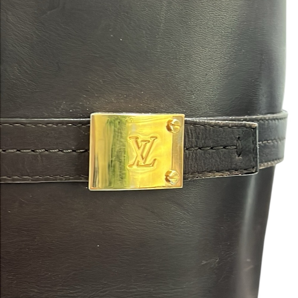 Louis Vuitton Brown Leather Knee Length Boots Size 37.5 - Picture 9 of 15